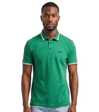 HUGO BOSS Green Shirt Collar Polo