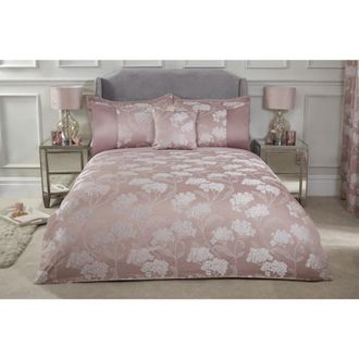 TJ Hughes Blossom Luxury Duvet Set - Pink - Double - TJ Hughes