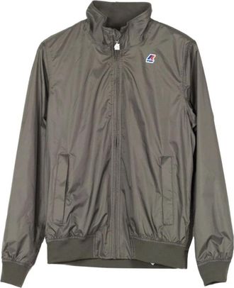 K-Way High Neck Zip Jacket - Heren - Zomerjassen - Grijs - M - Jassen