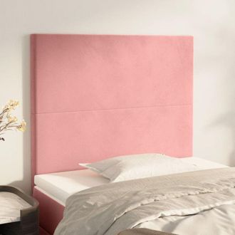 vidaXL Cabeceros 2 Unidades De Terciopelo Rosa 100x5x78/88 Cm Vidaxl