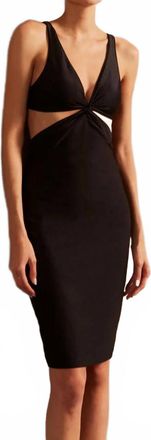 Adriana Degreas Cut-Out Solid Short Dress In Black