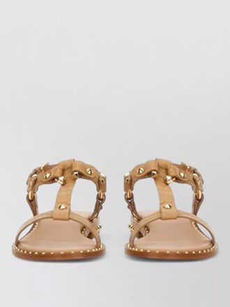 Ash patsy bis flat sandal open toe studs