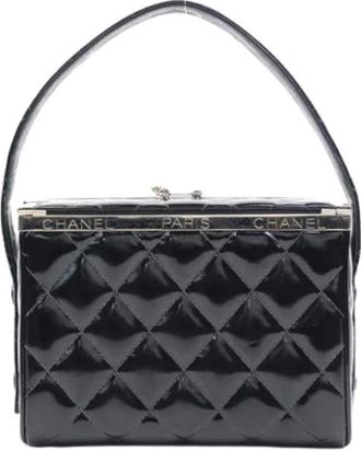 Chanel Pre-owned Vintage Leren Handtas - Dames - Vintage Handtas - Zwart - ONE Size - Leer - Vintage
