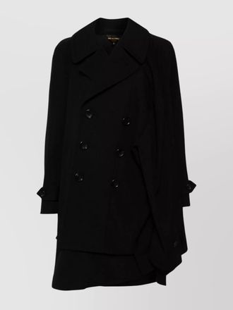 Comme Des Gar&ccedil;ons wool asymmetric double-breasted coat