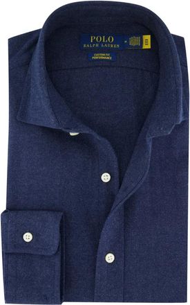 Polo Ralph Lauren Overhemden, Heren, Blauw, 2Xl, Katoen, Custom Fit Shirt