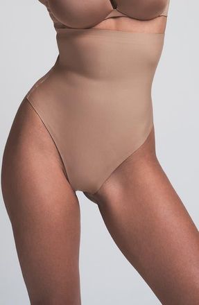 SKIMS Body Core Sculpt High Waist Thong in Sienna at Nordstrom, Size Xx-Small