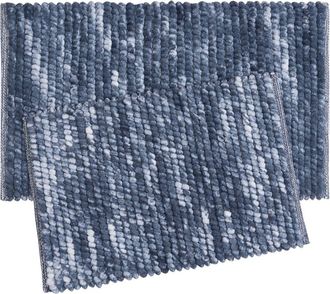 French Connection Space Dye Set of 2 Bath Mats in Dark Blue at Nordstrom Rack
