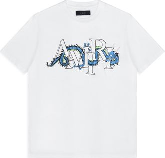 Amiri White CNY Dragon Tee