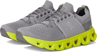 On Mens Cloudswift 4 Sneaker, Alloy/Lime, 8 UK