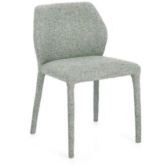 Decorspace Sedia Libby struttura e gambe in acciaio rivestimento in polietere da interno -Felce / Confezione da 1 Pezzo