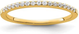Diamond2Deal 14k Yellow Gold Lab Grown Diamond Wedding Band Ring 0.17Ct Clarity- VS Color- G-H