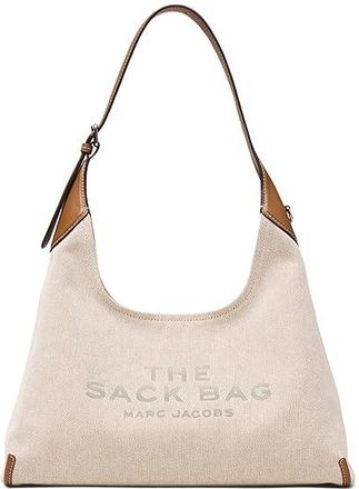 Marc Jacobs The Canvas And Leather Belted Sack Bag Shoulder Womens Handbags Beige/Argan Oil, Cotton/Leather/Rayon