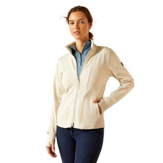Ariat Womens Zaphus Full Zip Sweatshirt Long Sleeve in Summer Sand, Size X-Large, by Ariat