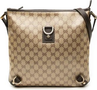 Gucci 2000-2015 GG Crystal Abby D Ring crossbodytas - Bruin