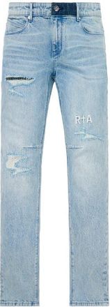 Rta Clayton Rip & Repair Skinny Jeans in Frayed Indigo at Nordstrom, Size 42