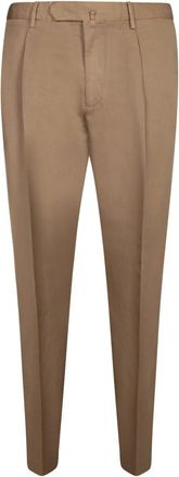 Dell'Oglio Scilla Broeken - Heren - Nette broeken - Beige - L - Wol - Broeken