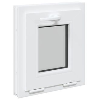 vidaXL Colore Interno Della Finestra Del Seminterrato Bianco Risor Vidaxl