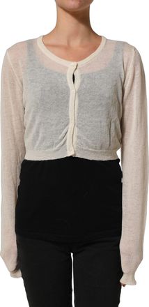 Ermanno Scervino Womens Wool Knit Cardigan White