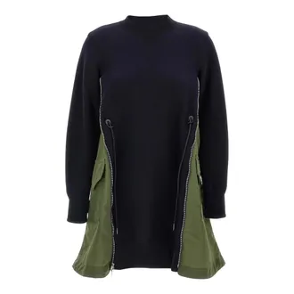 sacai Kleedjes, Dames, Veelkleurig, M, Katoen, Sponge Mini Jurk