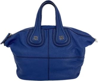 Givenchy Pre-owned Leather Tote - Dames - Vintage Handtas - Blauw - ONE Size - Leer - Vintage