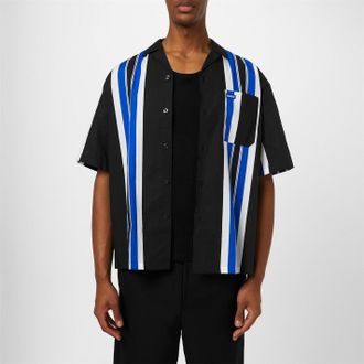 HUGO BOSS Hugo Mens Eligino Relaxed Fit Short Sleeve Shirt in Black 001 - Size Medium