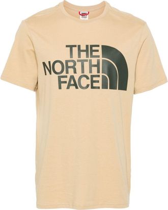 The North Face logo-print cotton T-shirt - men - Cotton - S - Brown