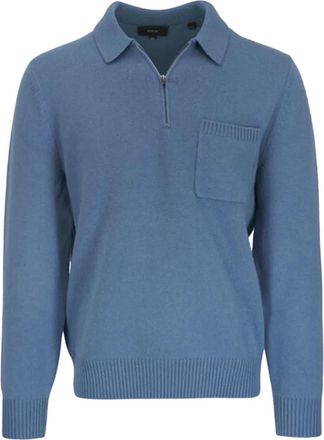 Vince Maglione con mezza zip - Blu