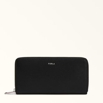 Furla Man Project Zip Around Nero Black Milos Textured Calf Leather Man