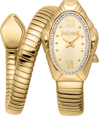 Just Cavalli WoMens Snake 316L Stainless Steel Watch - Gold - One Size