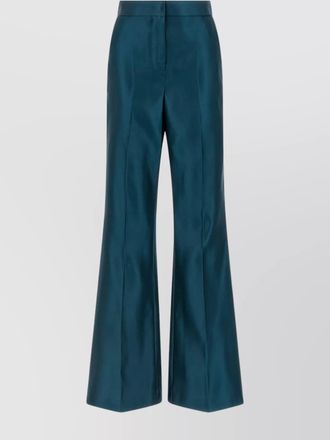 Fendi satin pleated trousers featuring pockets