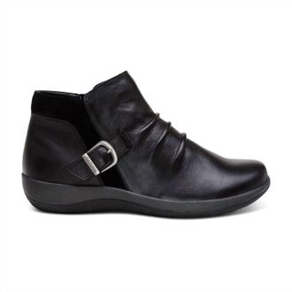 Aetrex Womens Luna Ankle Boot In Black