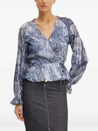 Guess Co Top con stampa paisley - Blu
