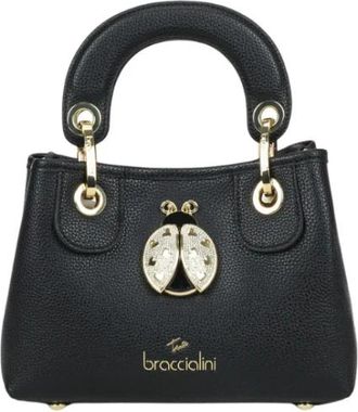 Braccialini Beth Jewels Kleine Handtas - Dames - Handtassen - Zwart - ONE Size - Tweed - Tassen