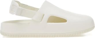 Nike debossed-logo slingback mules - women - PVC/PVC/Rubber - 5 - White