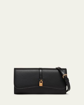 Stella McCartney Stella Ryder Embossed Grainy Eco Vegan Leather Wallet with Strap