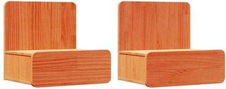 vidaXL Vidaxl - Mesa De Noche Con Caj&oacute;n 2 Pcs Marr&oacute;n Cera 44 X 32.5 X 40 Cm
