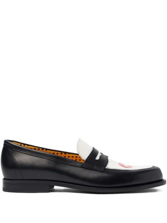 Scarosso mouth-motif loafers - men - Calf Leather/Calf Leather/Calf Leather/Rubber - 42 1/2 - Black