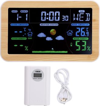 Infinite [higr&oacute;metro Digital] Reloj Meteorol&oacute;gico Con Estaci&oacute;n Interior/exterior, Pantalla De 24 Horas, 3 Sensores Inal&aacute;mbricos, Rango De Medici&oacute;n De Humedad D