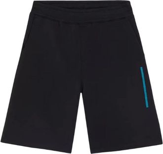 Calvin Klein Sweatshorts met reli&euml;flogo - Heren - Korte Broeken - Zwart - M - Katoen - Korte Broeken