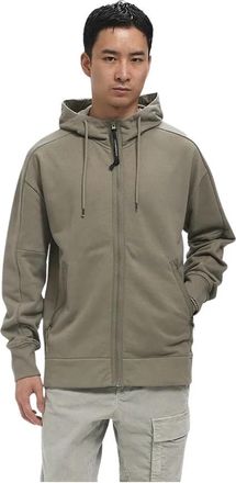 C.P. Company Sweatshirt met Ritssluiting - Heren - Vesten met rits - Grijs - XL - Katoen - Hoodies & sweatvesten