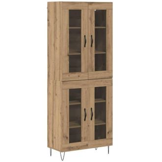 vidaXL Aparador Alto Roble Artesanal 69,5 X 34 X 180 Cm Vidaxl