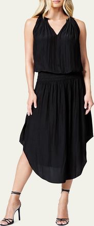Ramy Brook Audrey Sleeveless Blouson Midi Dress