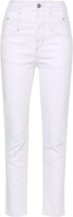 Isabel Marant Witte Skinny High Waist Jeans - Dames - Slim Fit Jeans - Wit - S - Katoen - Jeans