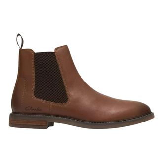 Clarks Jaxen Easy Enkelboot - Heren - Schoenen - Bruin - Maat: 42 1/2 EU Leer