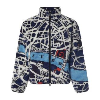 Burberry London Map Fleece Jacket - Heren - Sport - Blauw - Maat: XL Fleece