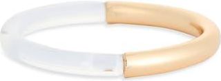 Nordstrom Rack Resin & Metal Bangle Bracelet in Clear- Gold at Nordstrom Rack