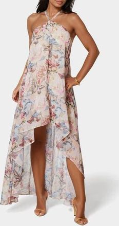 Bebe Strappy High/Low Maxi Dress in Pink Multi at Nordstrom Rack, Size X-Small
