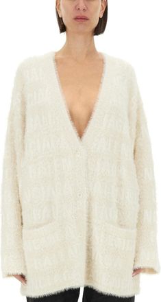 Balenciaga gegen Neck -Strickjacke