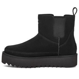 UGG (WMNS) UGG Classic Chelsea Platform Mini Boot Black 1158051-BLK