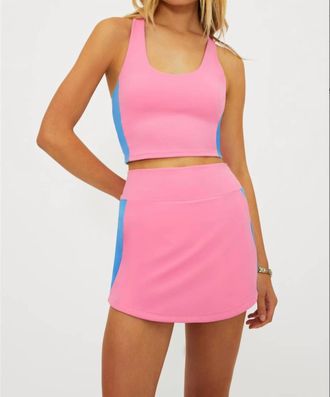 Beach Riot Yara Racerback Crop Top In Cosmos Colorblock
